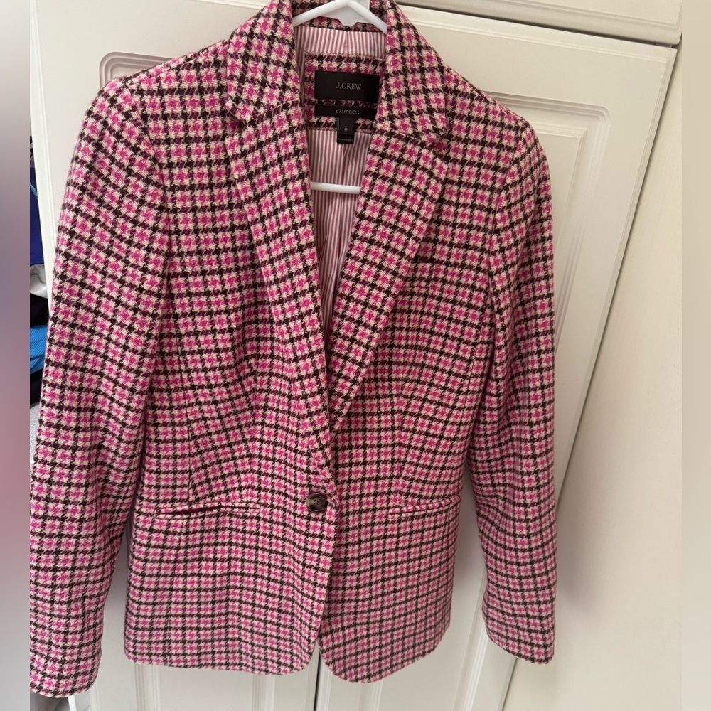 J. Crew Campbell Houndstooth Wool Blazer